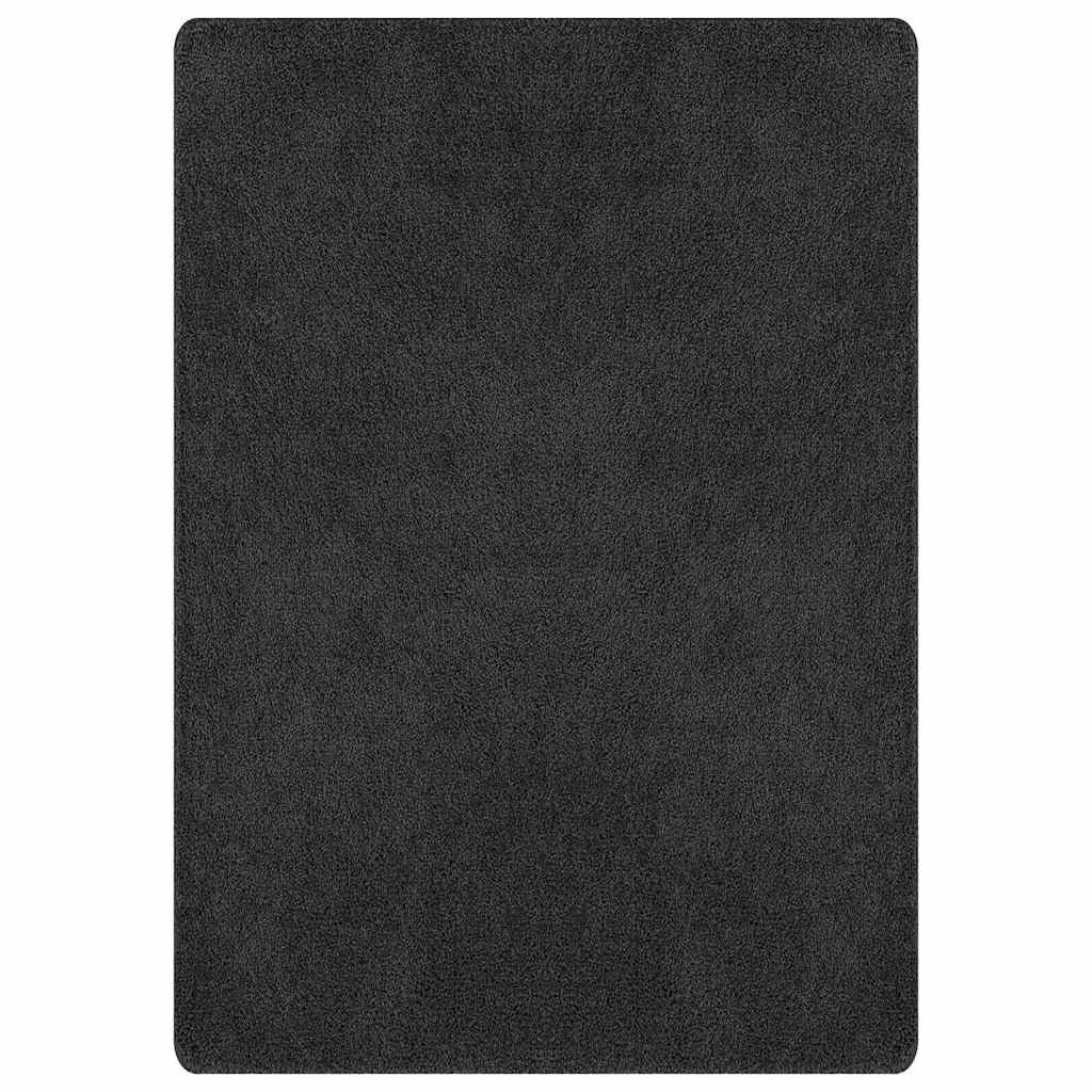 Anti-Rutsch Shaggy Teppich Dunkelgrau 240 x 340 cm PP