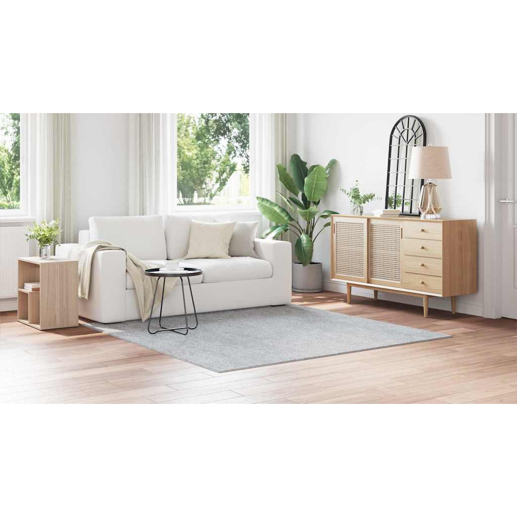 Anti-Rutsch Shaggy Teppich Grau 200 x 200 cm PP