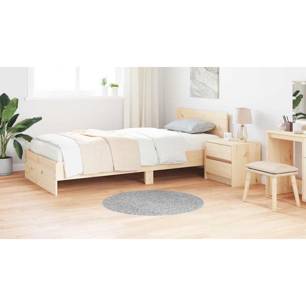 Anti-Rutsch Shaggy Teppich Grau 90 x 90 cm PP