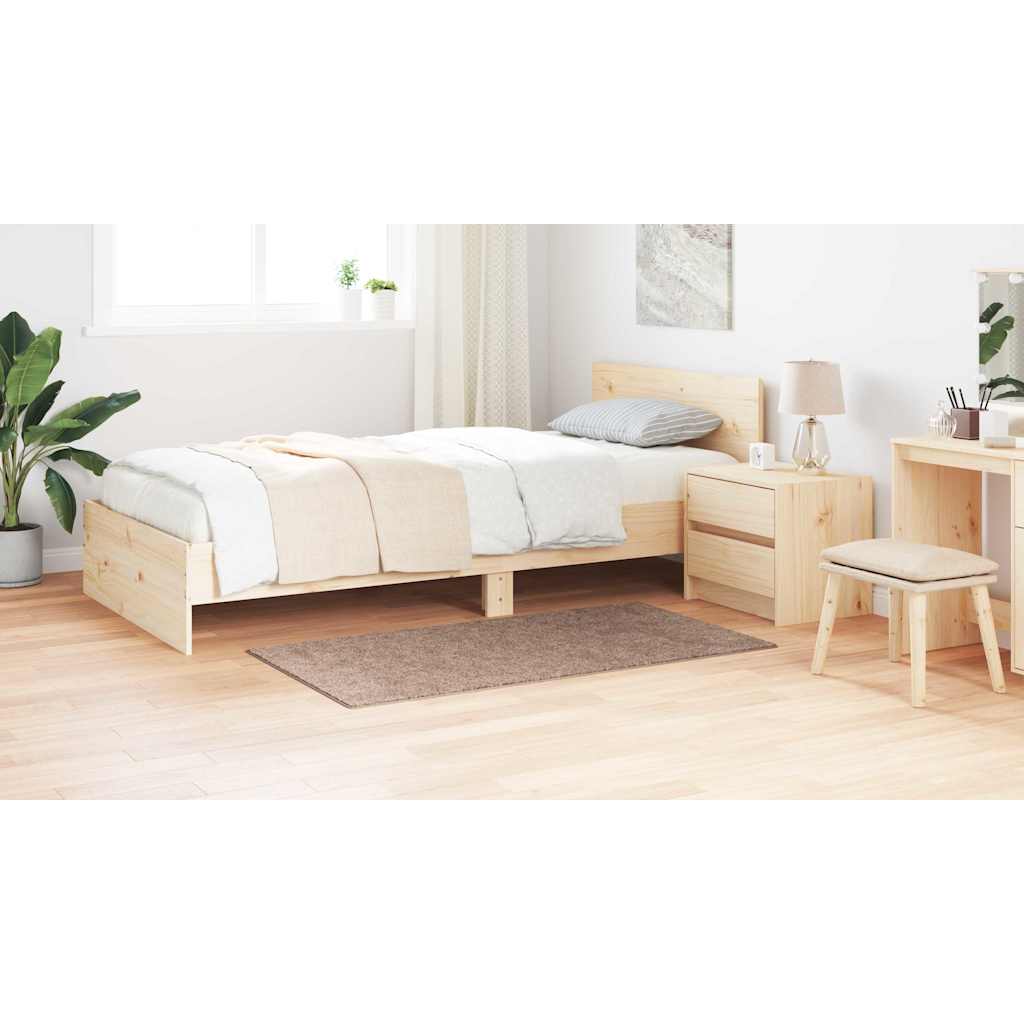 Anti-Rutsch Shaggy Teppich Braun 80 x 150 cm PP