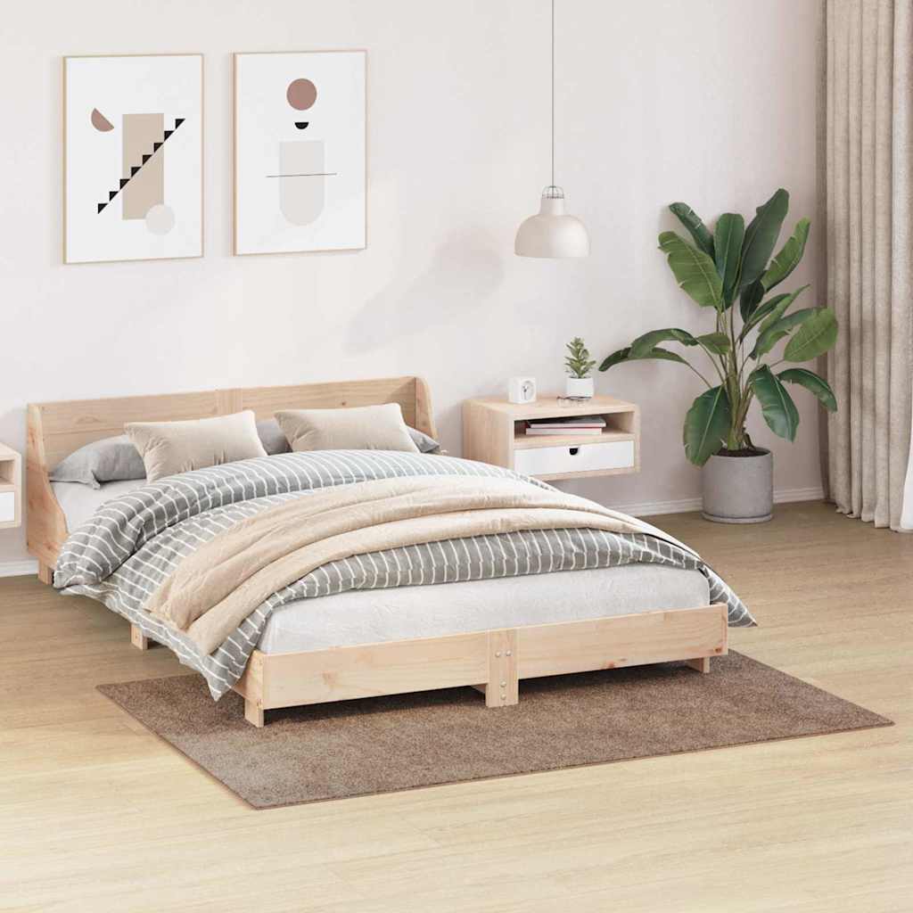 Anti-Rutsch Shaggy Teppich Braun 120 x 170 cm PP