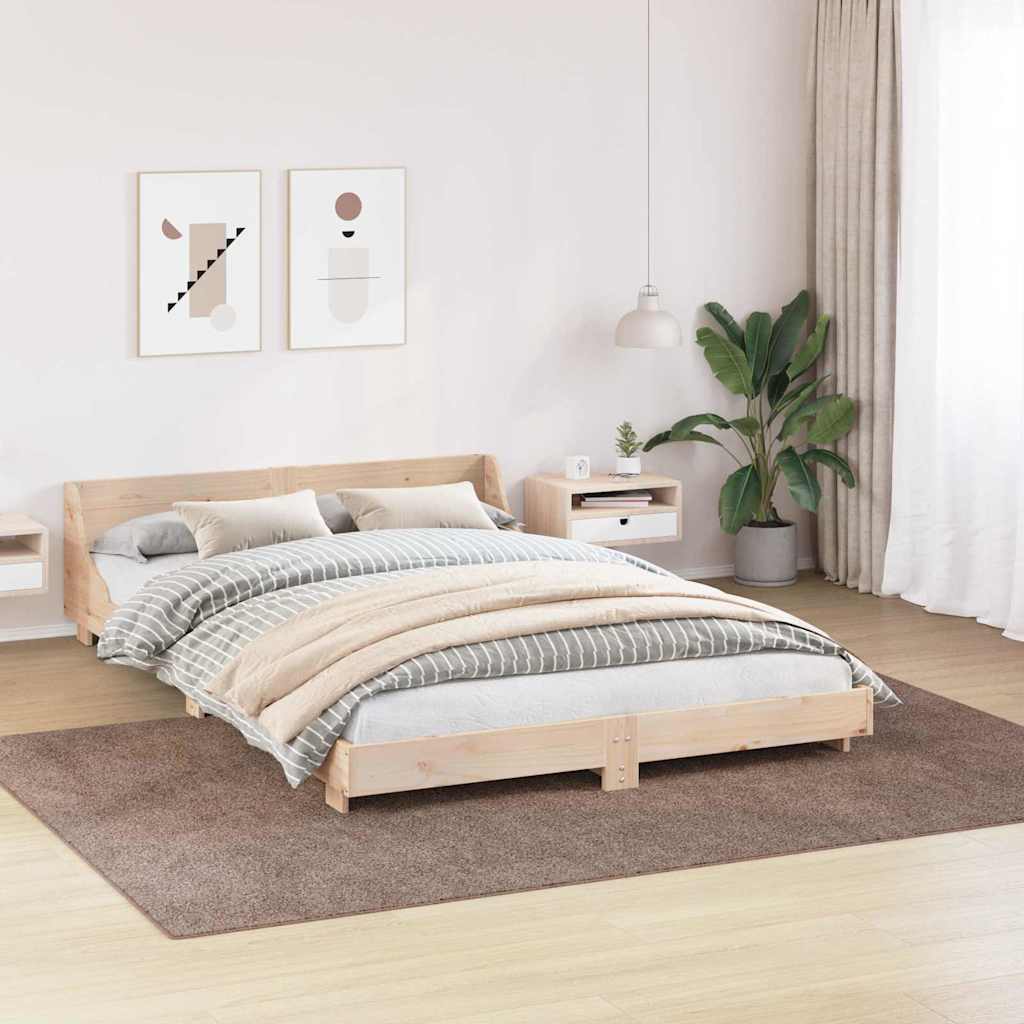 Anti-Rutsch Shaggy Teppich Braun 200 x 290 cm PP