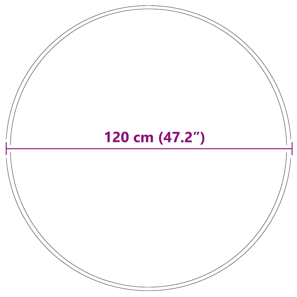 Anti-Rutsch Shaggy Teppich Braun 120 x 120 cm PP