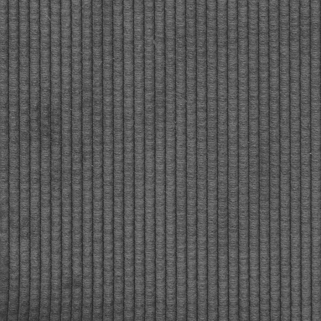 Canapé modulable avec coussins en velours côtelé gris foncé