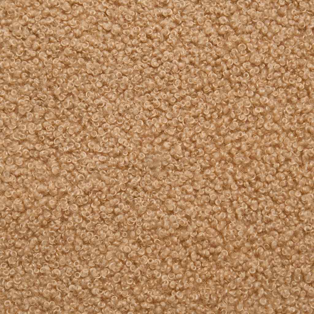 Canapé modulable avec coussins en tissu aspect laine d'agneau beige