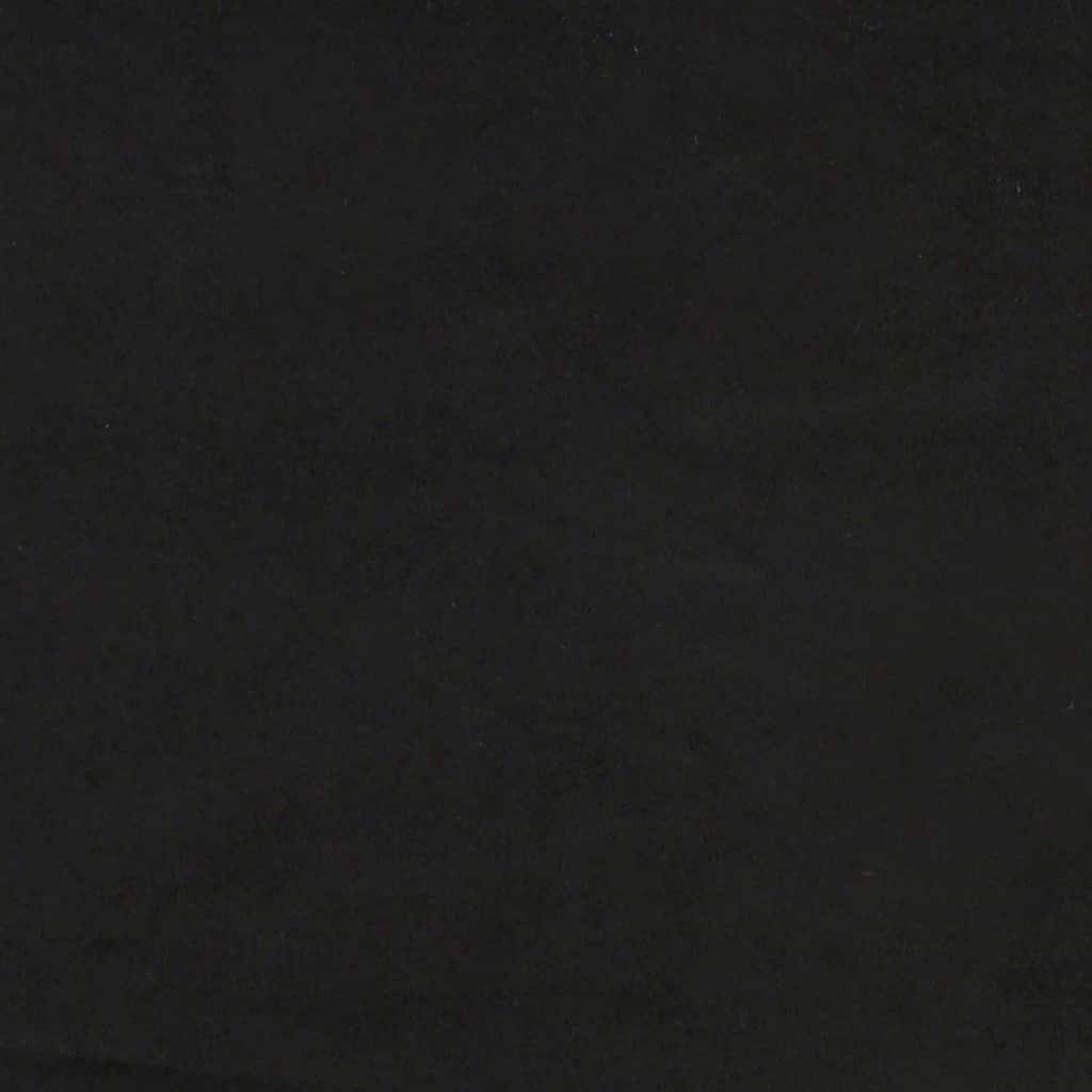Modulares Sofa mit Kissen Samt Schwarz