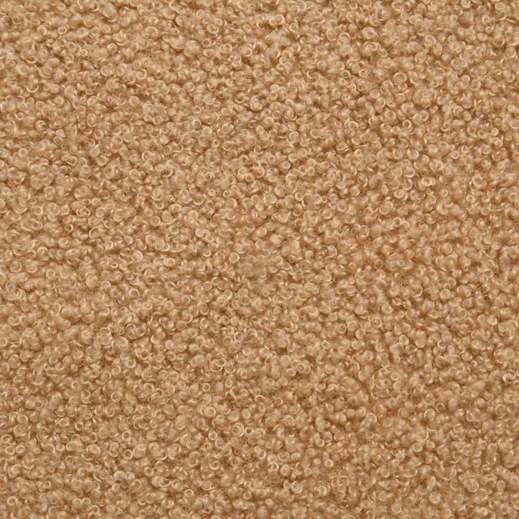 Canapé modulable avec coussins en tissu aspect laine d'agneau beige