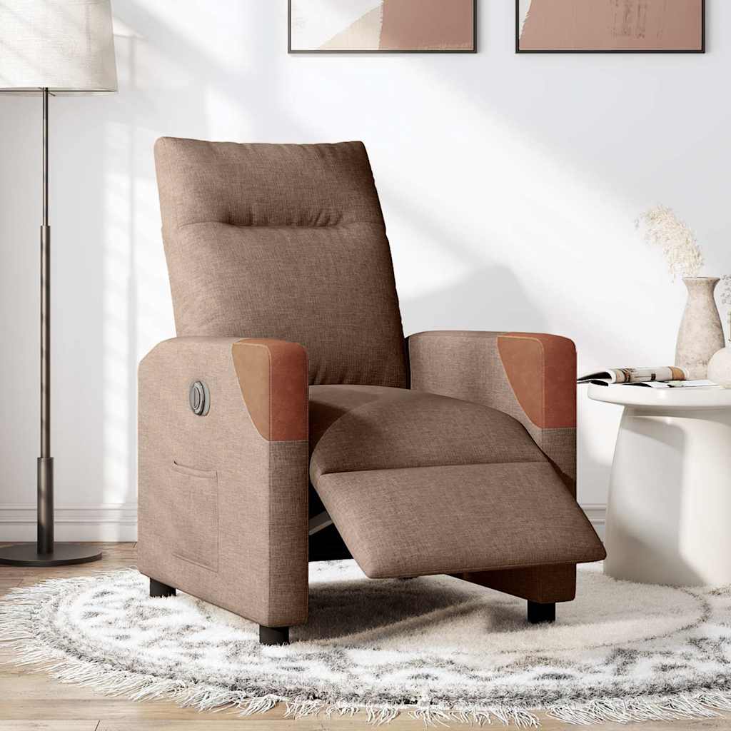 Relaxsessel Elektrisch Braun Stoff