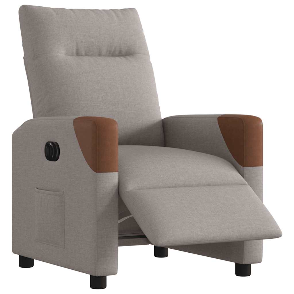 Relaxsessel Elektrisch Taupe Stoff