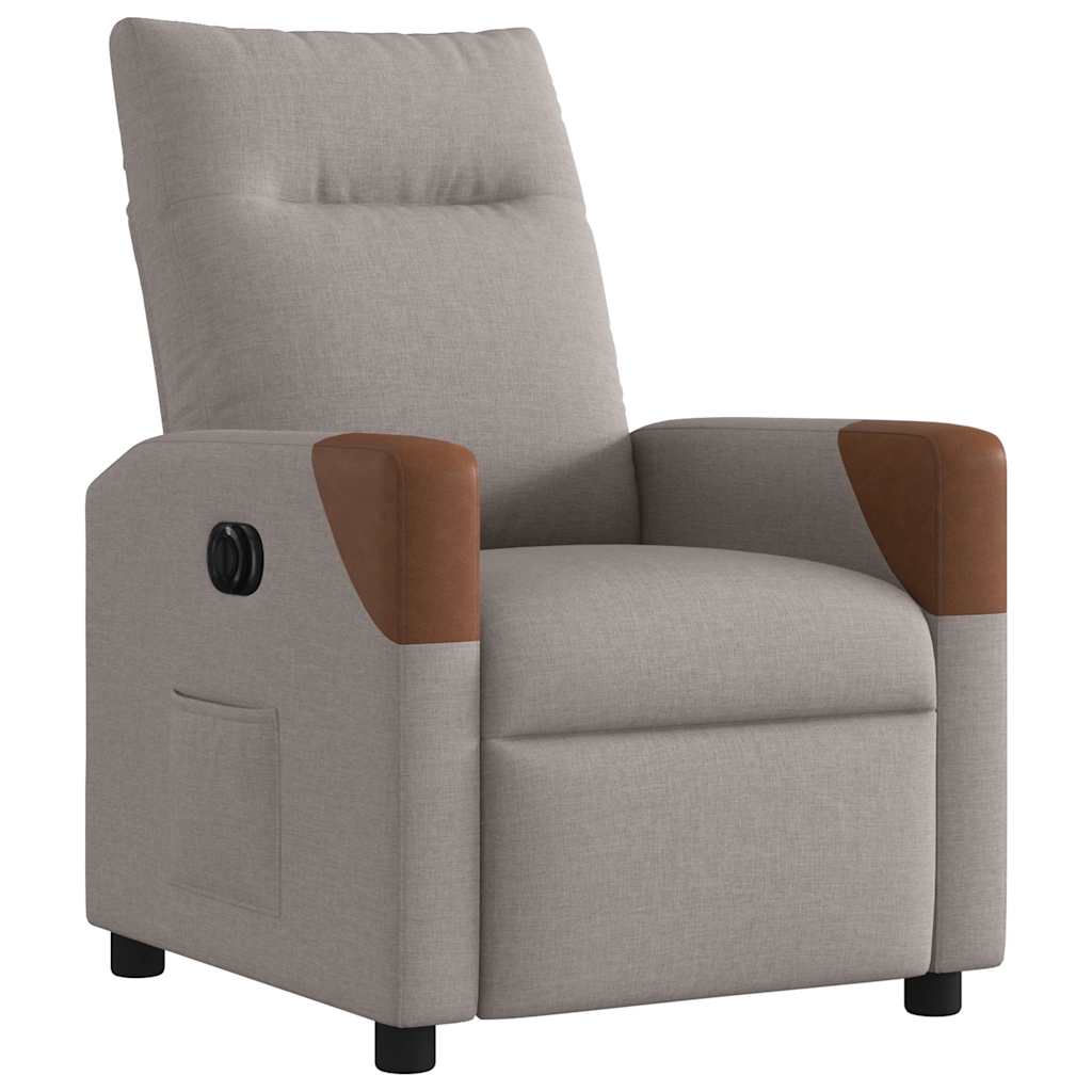 Relaxsessel Elektrisch Taupe Stoff