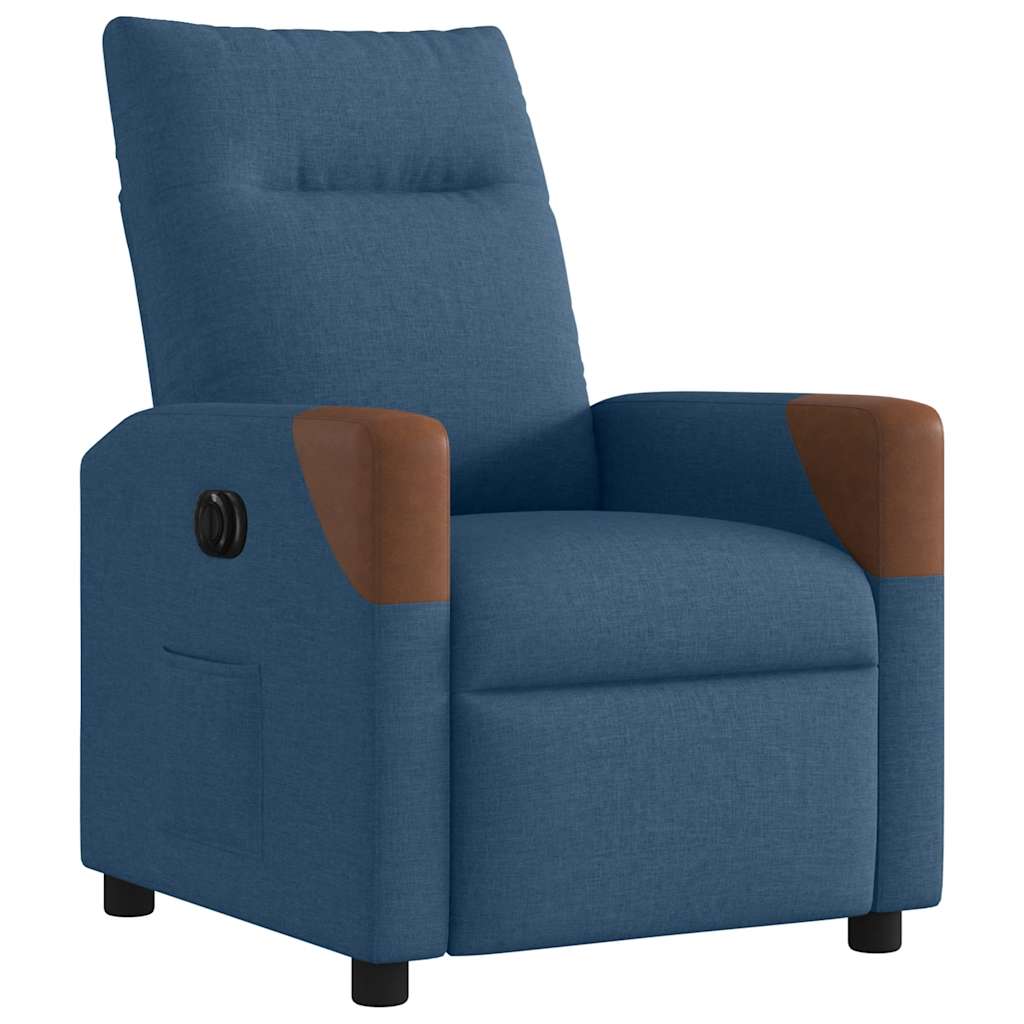 Relaxsessel Elektrisch Blau Stoff