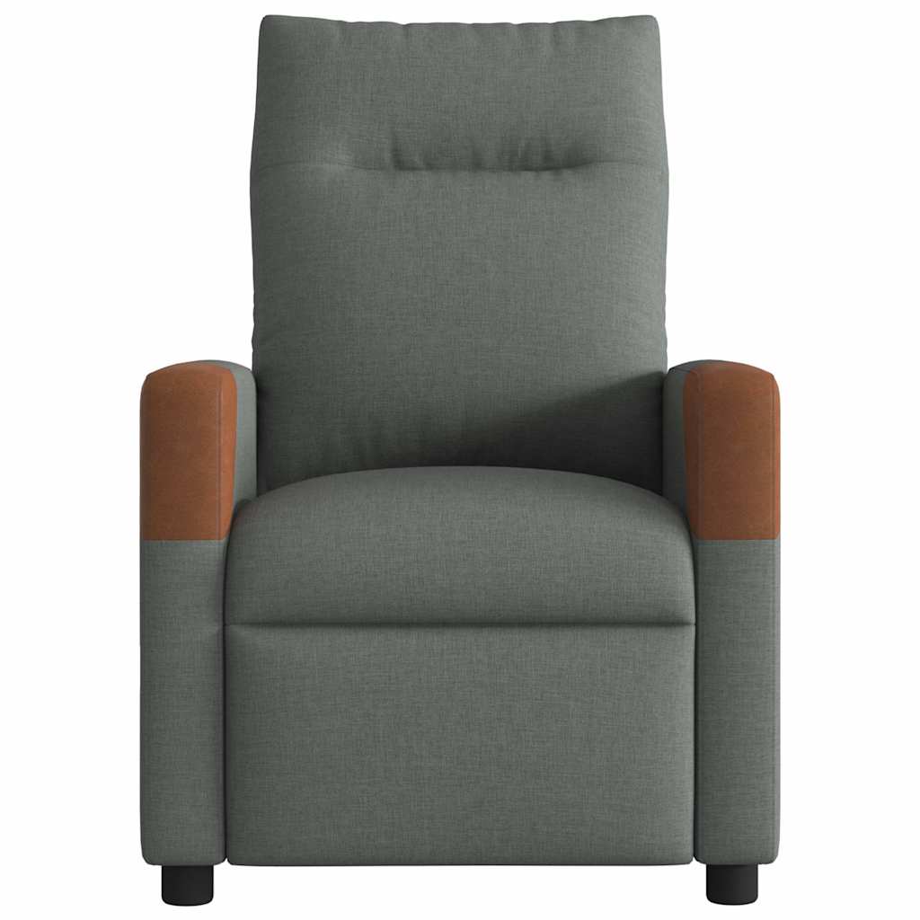 Fauteuil de massage électrique en tissu gris foncé