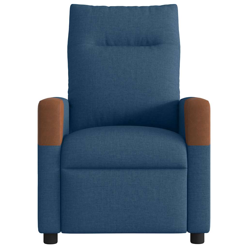 Massagesessel Elektrisch Blau Stoff