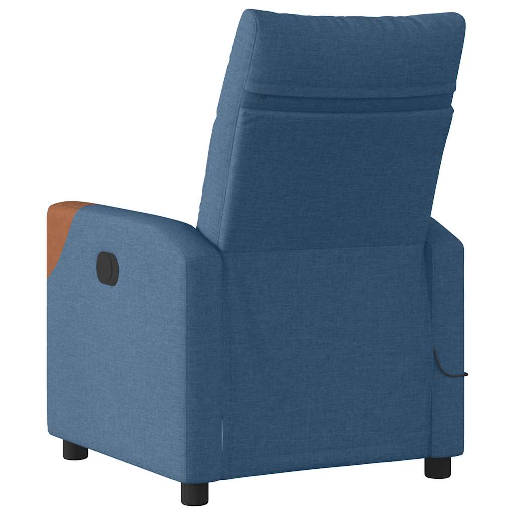 Massagesessel Elektrisch Blau Stoff