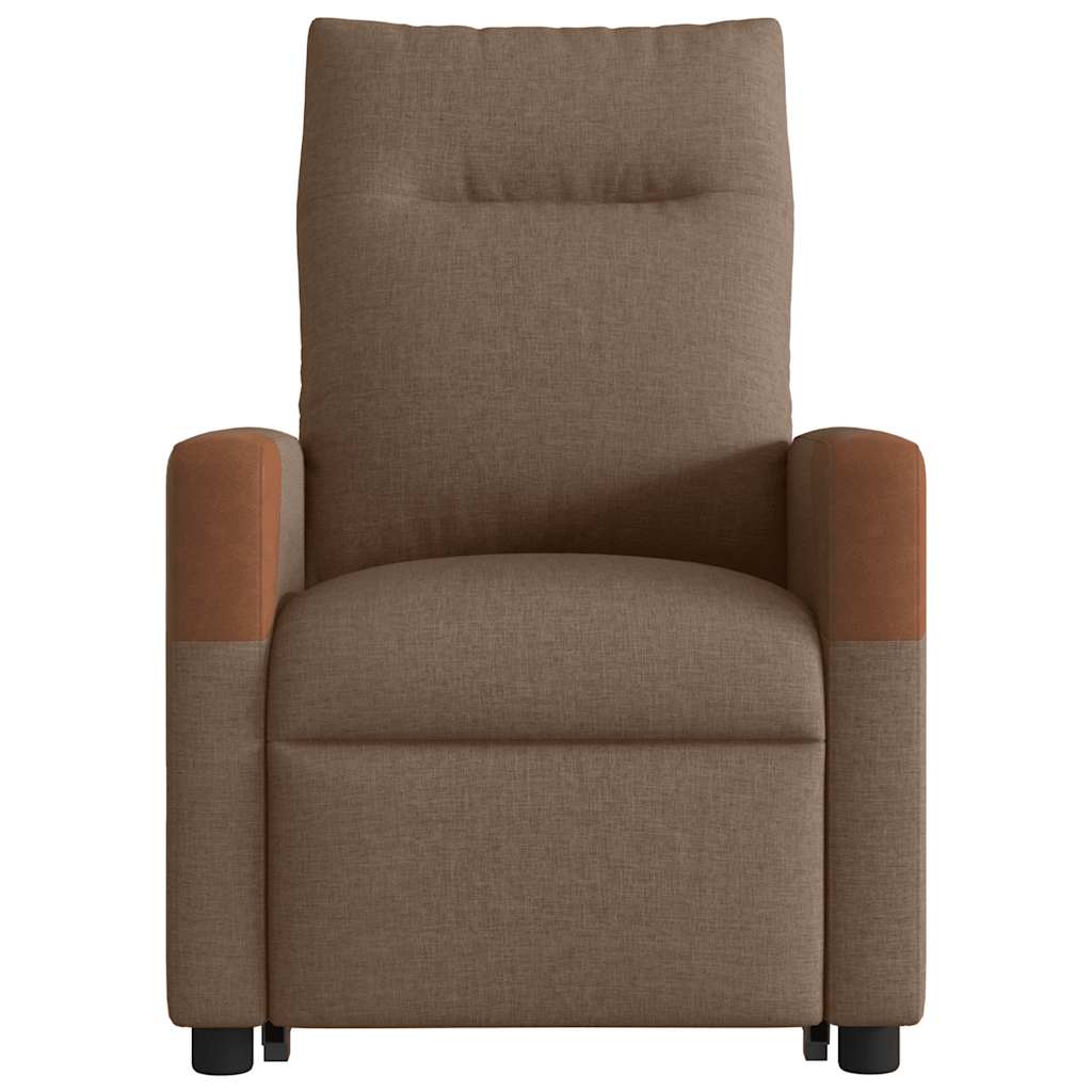 Relaxsessel mit Aufstehhilfe Braun Stoff