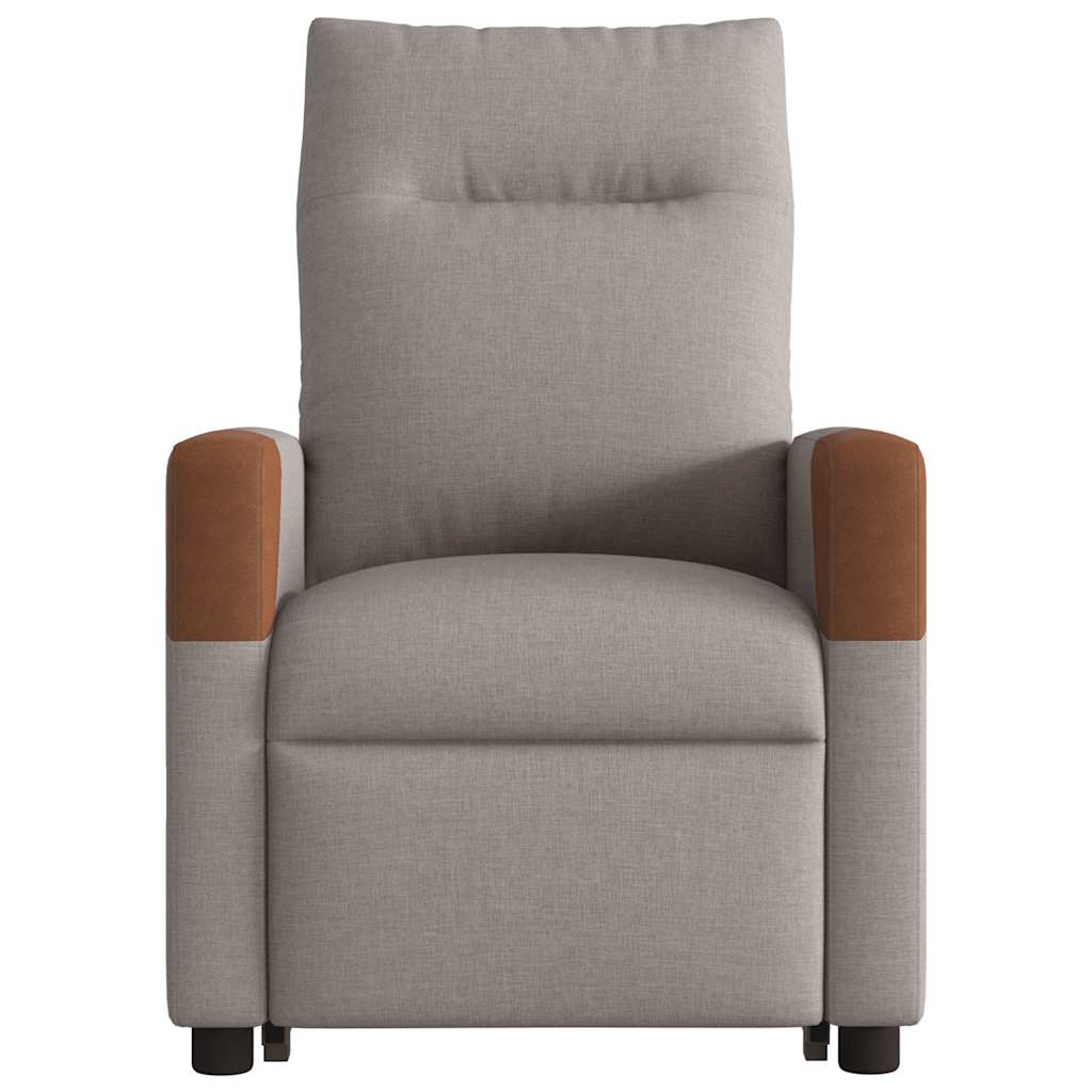 Relaxsessel mit Aufstehhilfe Taupe Stoff
