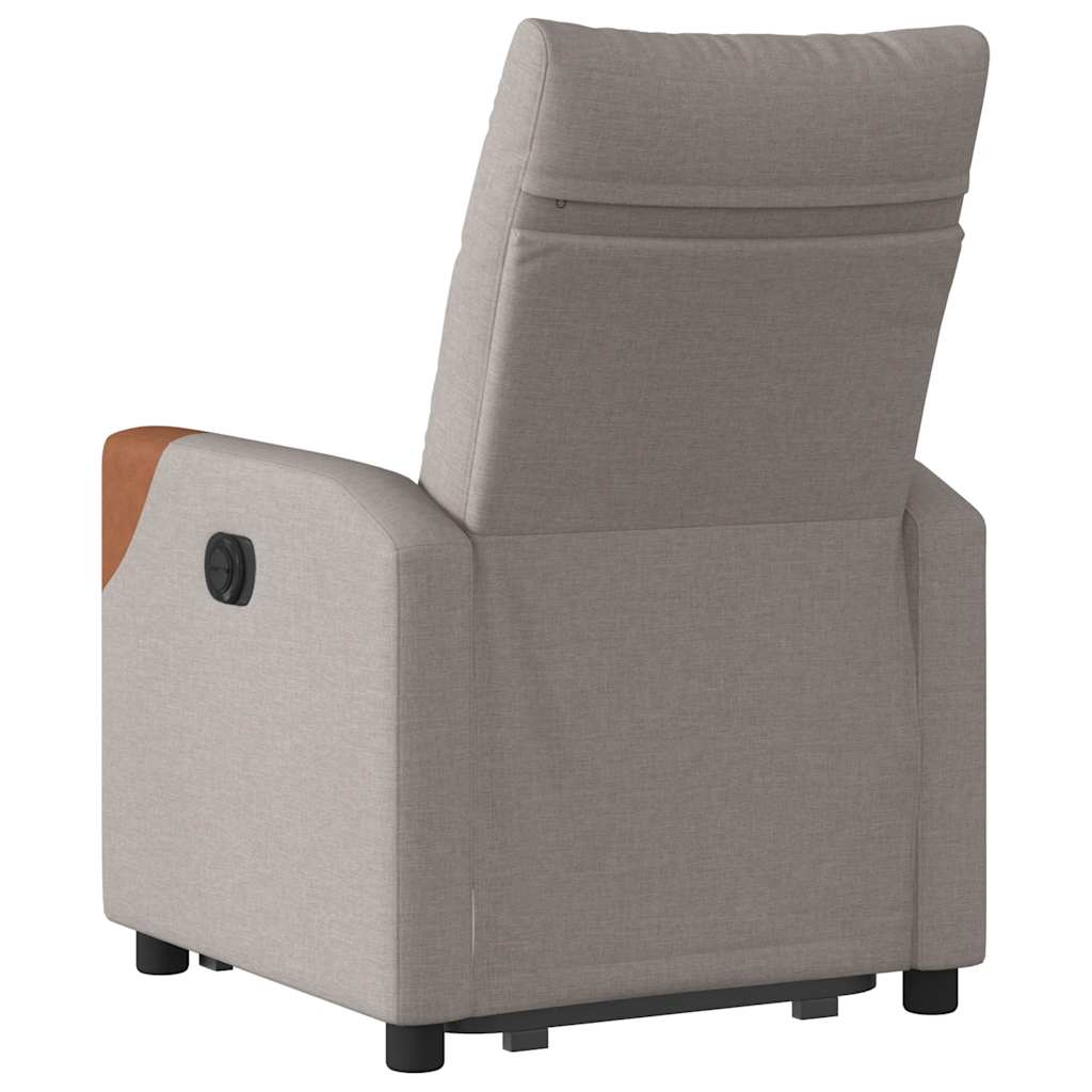 Relaxsessel mit Aufstehhilfe Taupe Stoff