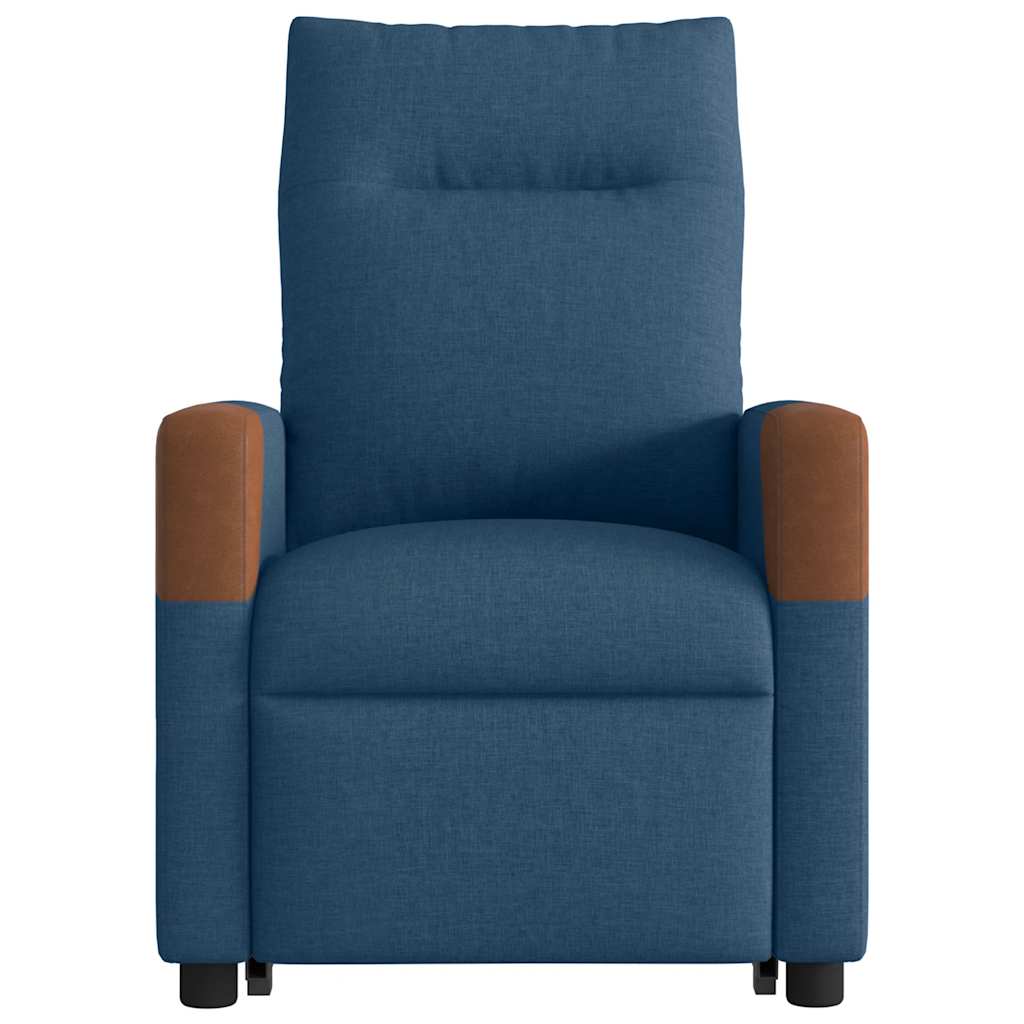 Relaxsessel mit Aufstehhilfe Blau Stoff