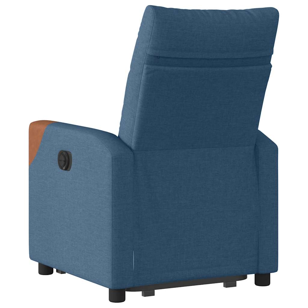 Relaxsessel mit Aufstehhilfe Blau Stoff