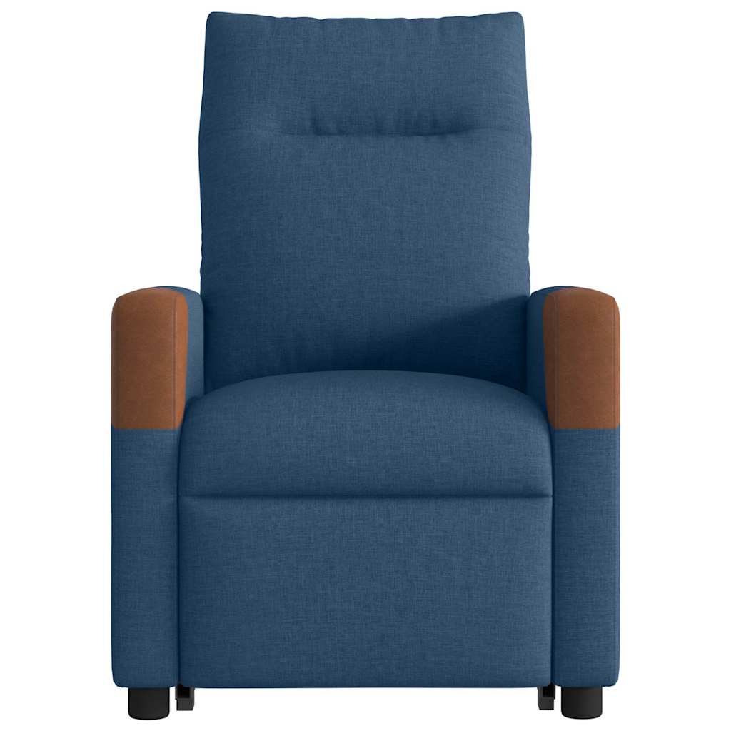 Relaxsessel mit Aufstehhilfe Elektrisch Blau Stoff