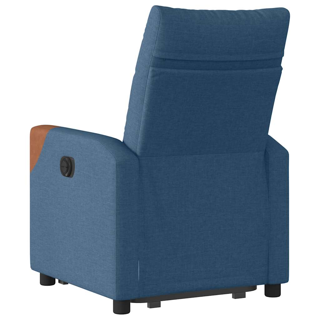 Relaxsessel mit Aufstehhilfe Elektrisch Blau Stoff