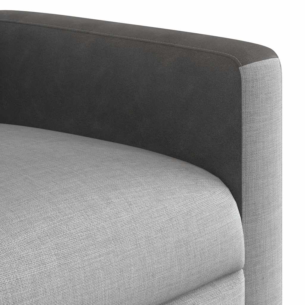 Fauteuil inclinable électrique en tissu gris nuage