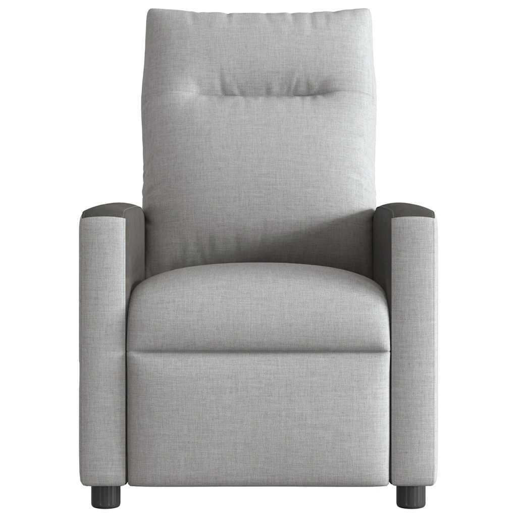 Fauteuil inclinable électrique en tissu gris nuage