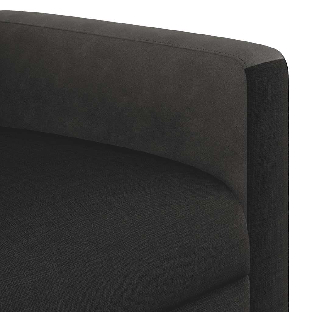 Fauteuil inclinable électrique en tissu noir