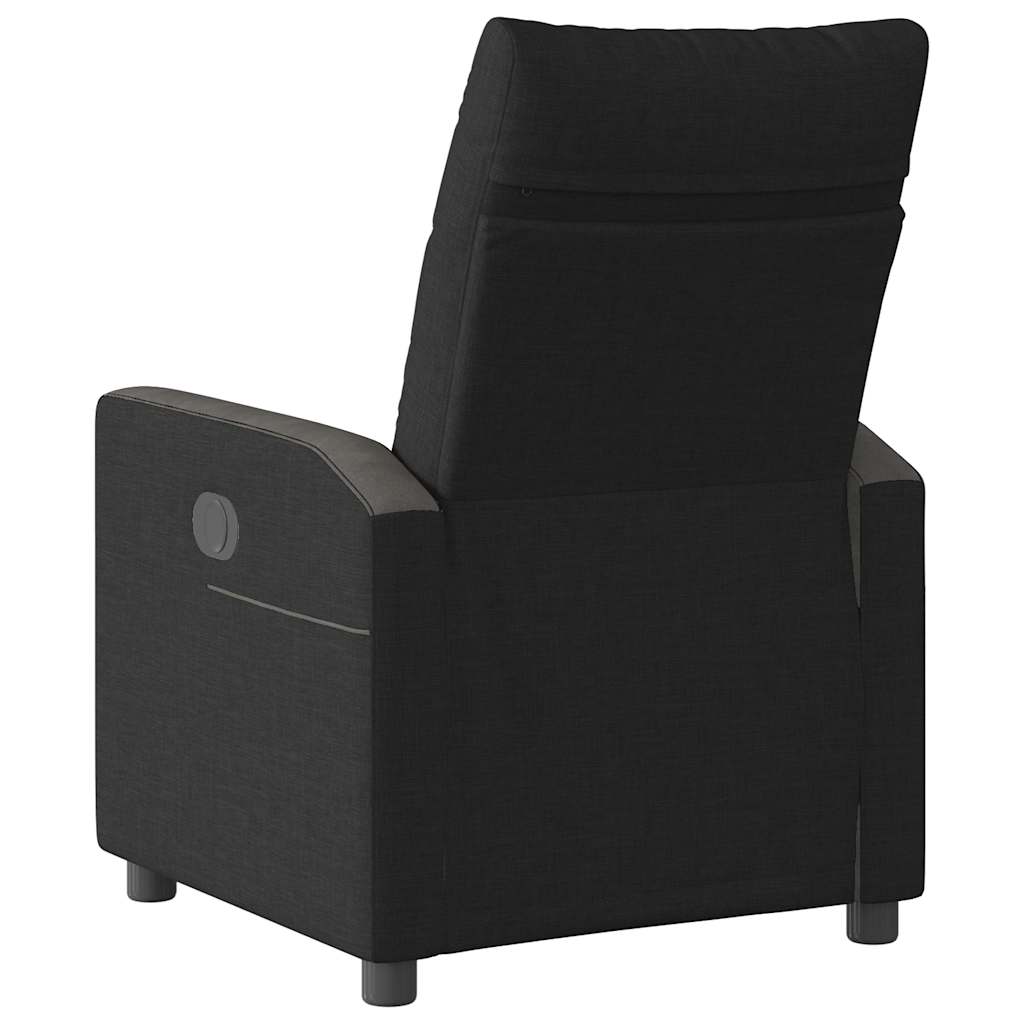 Fauteuil inclinable électrique en tissu noir