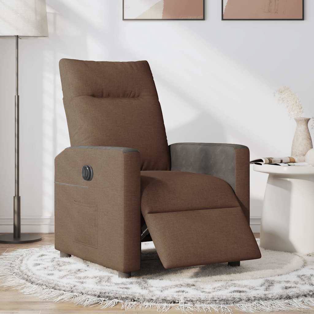 Relaxsessel Elektrisch Braun Stoff