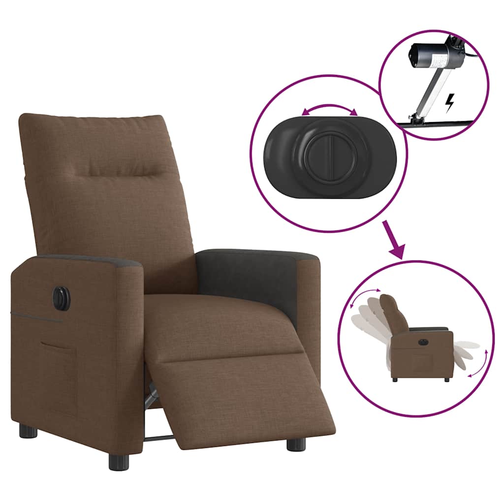 Relaxsessel Elektrisch Braun Stoff