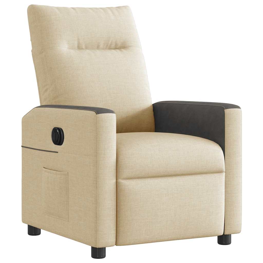 Relaxsessel Elektrisch Creme Stoff