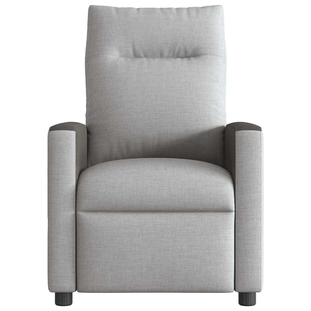 Fauteuil de massage électrique en tissu gris nuage