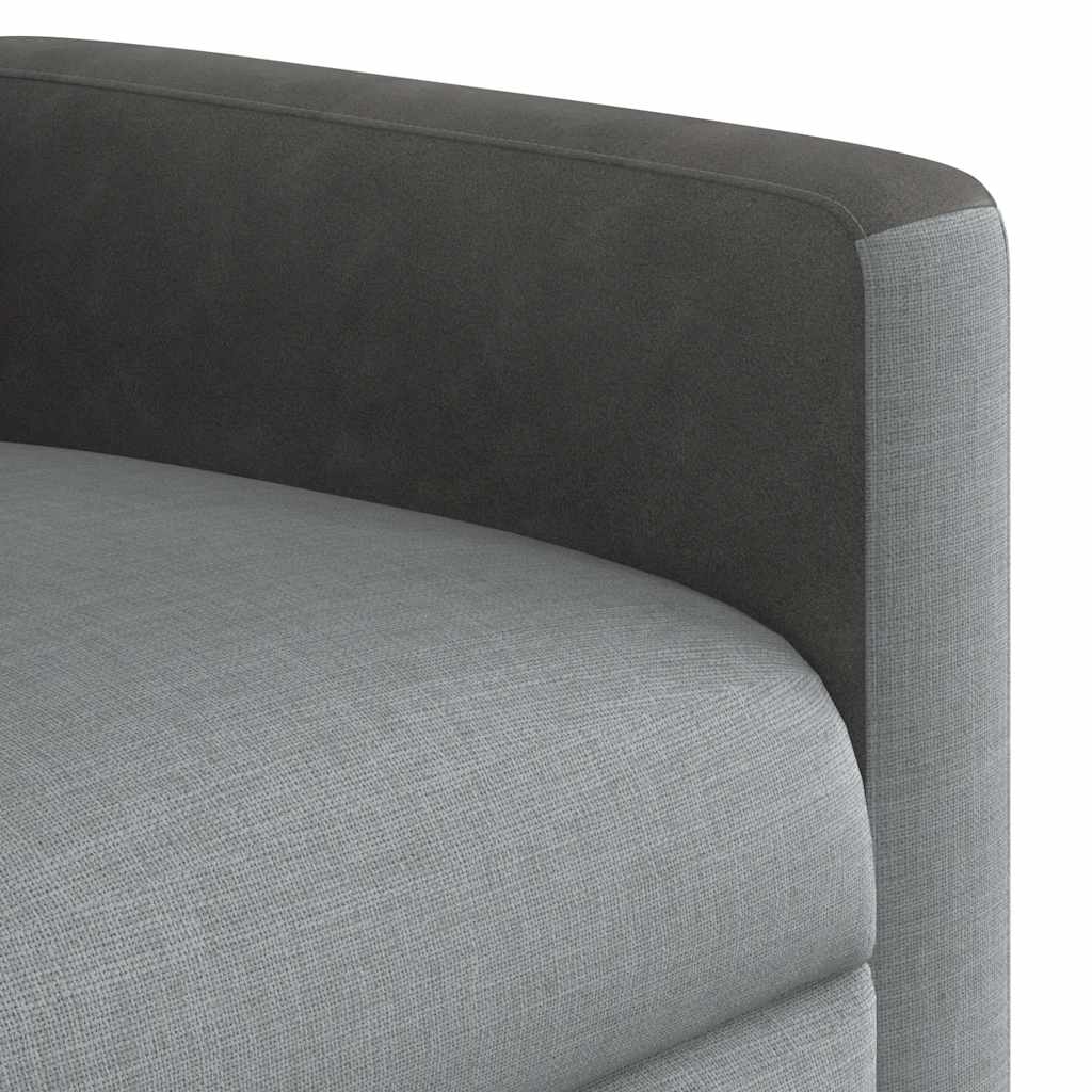 Fauteuil de massage électrique en tissu gris clair