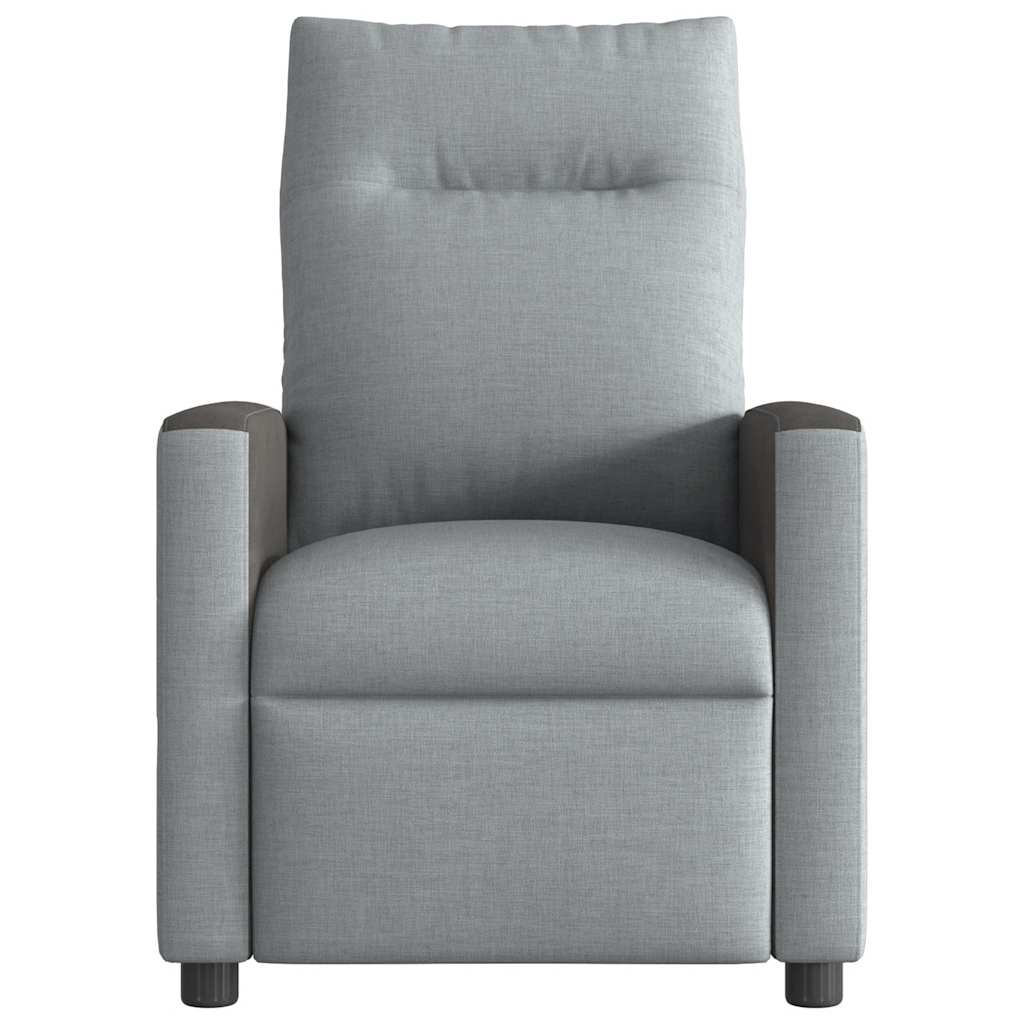 Fauteuil de massage électrique en tissu gris clair