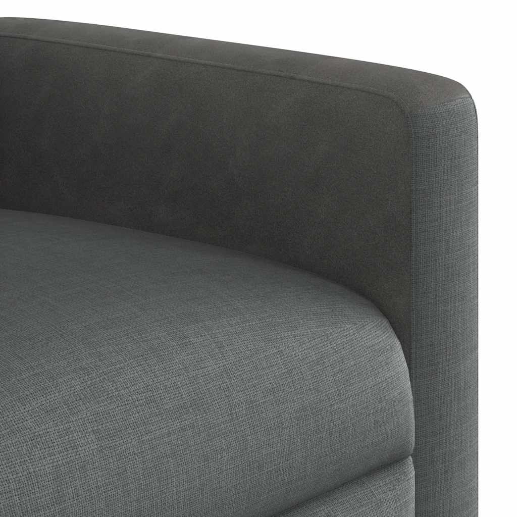 Fauteuil de massage électrique en tissu gris foncé