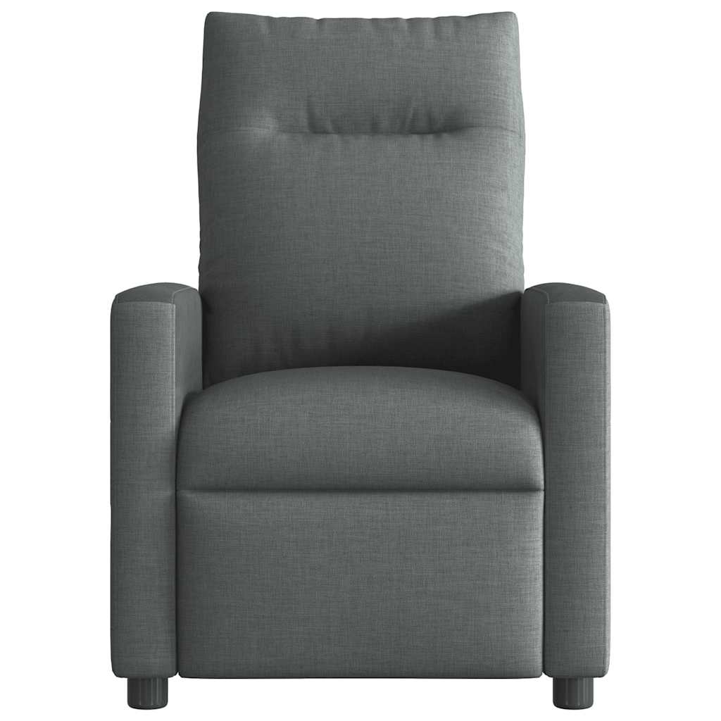 Fauteuil de massage électrique en tissu gris foncé