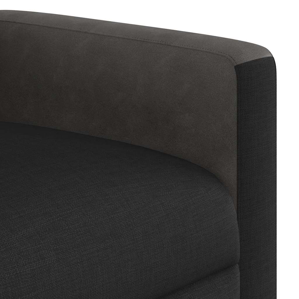 Fauteuil de massage électrique en tissu noir
