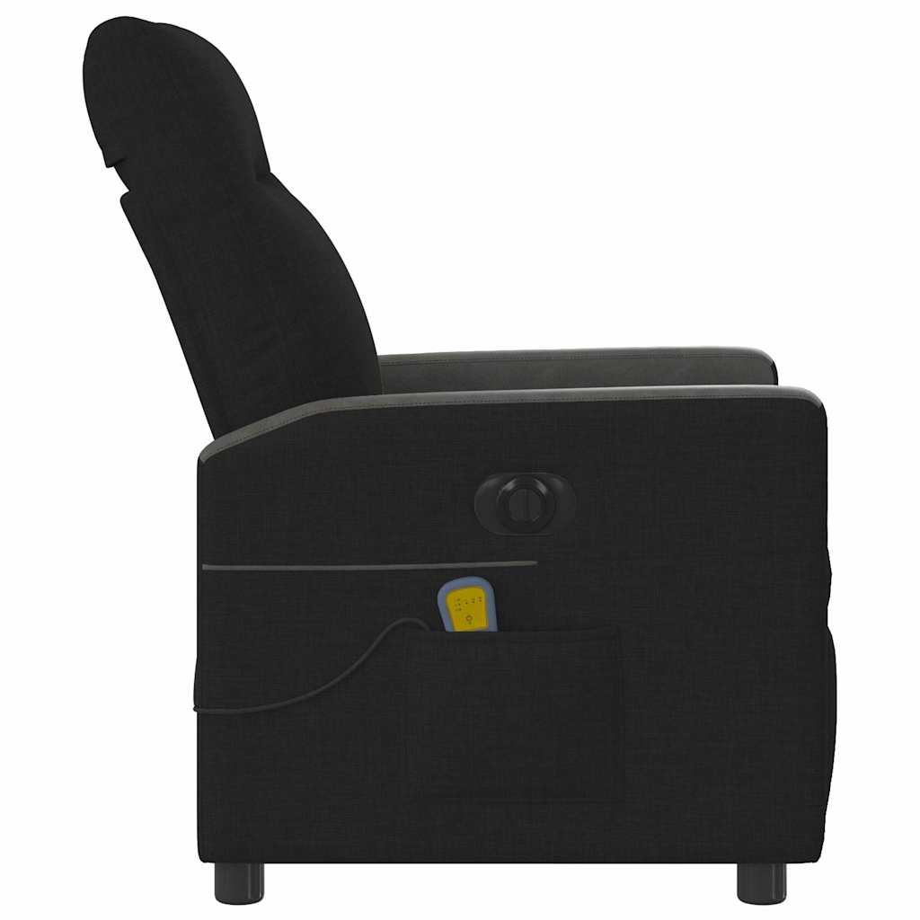 Fauteuil de massage électrique en tissu noir