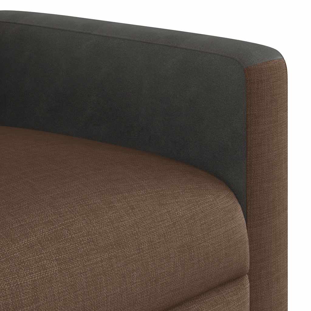 Fauteuil de massage électrique en tissu marron