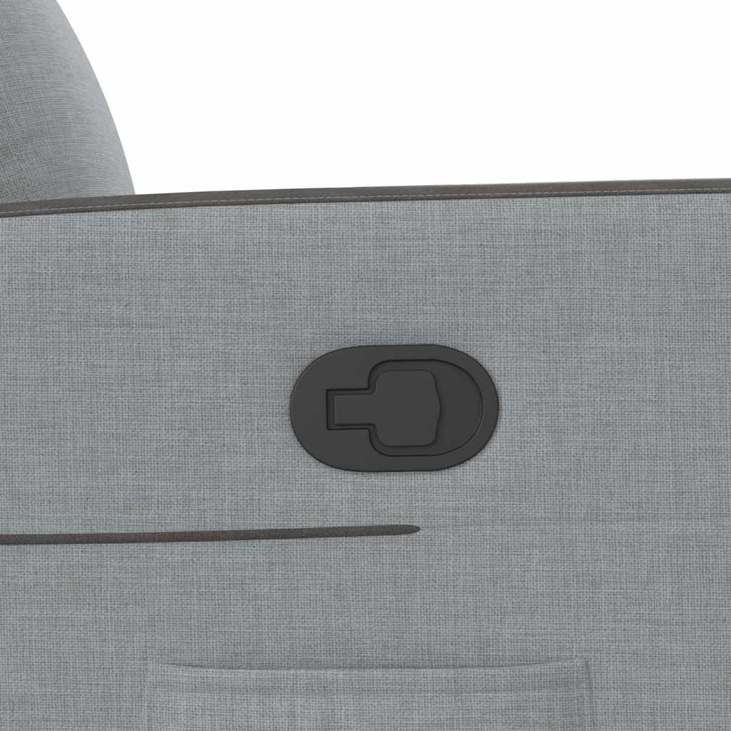 Fauteuil relax avec aide à la verticalisation en tissu gris clair