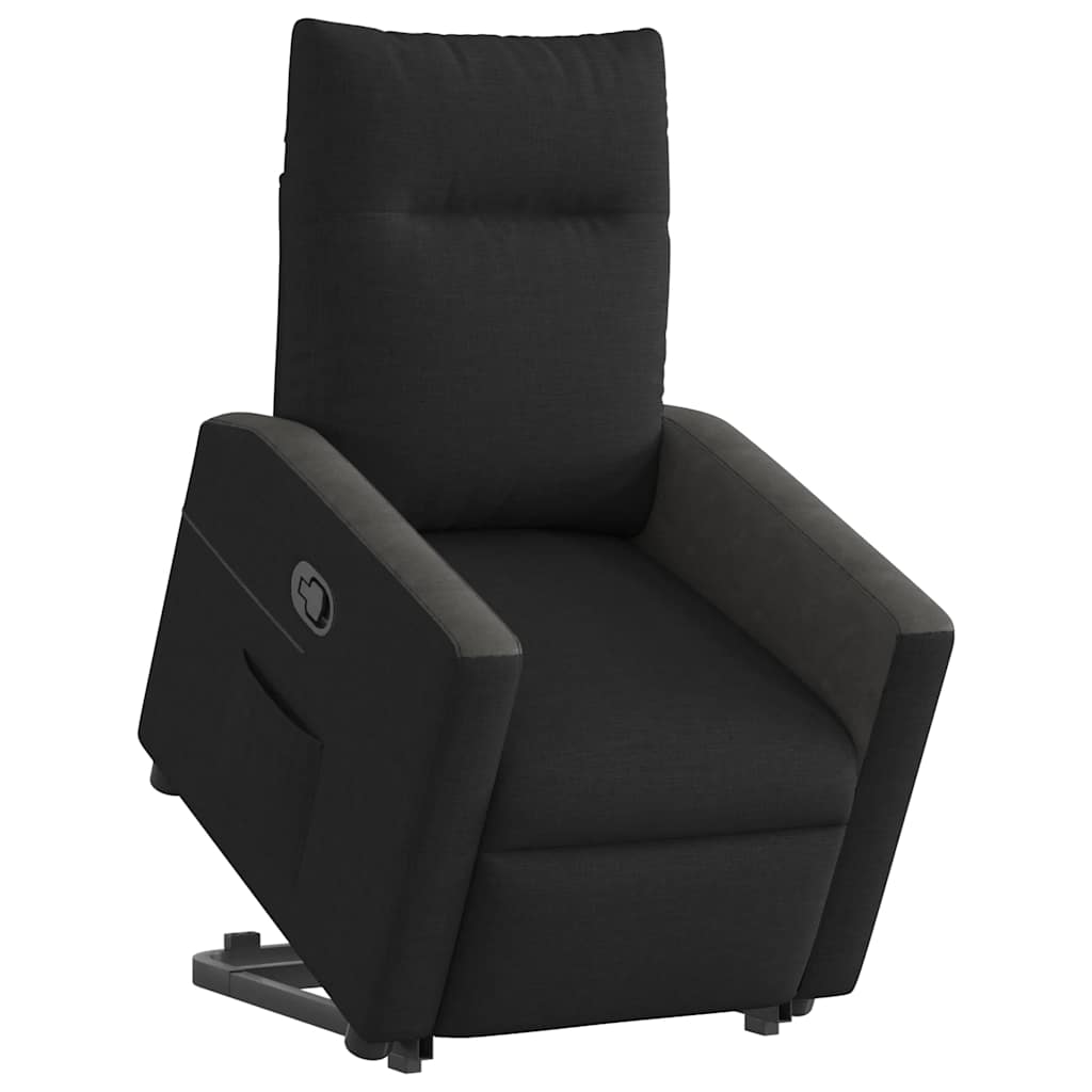 Fauteuil inclinable avec aide à la verticalisation en tissu noir