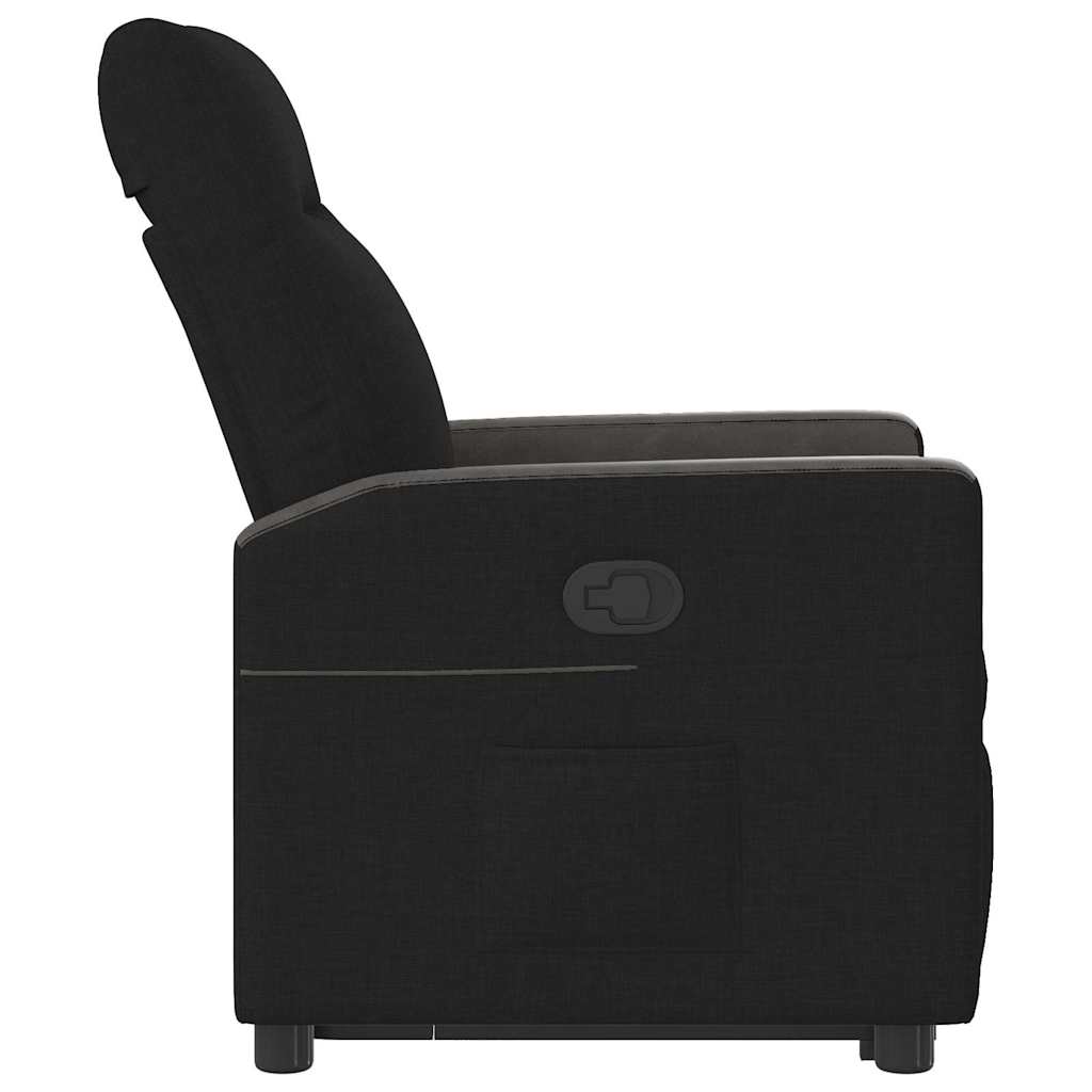 Fauteuil inclinable avec aide à la verticalisation en tissu noir