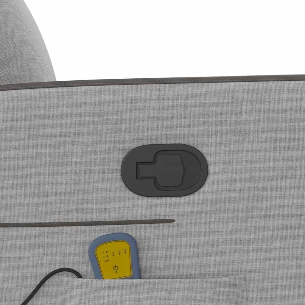 Fauteuil de massage avec aide à la verticalisation en tissu gris nuage