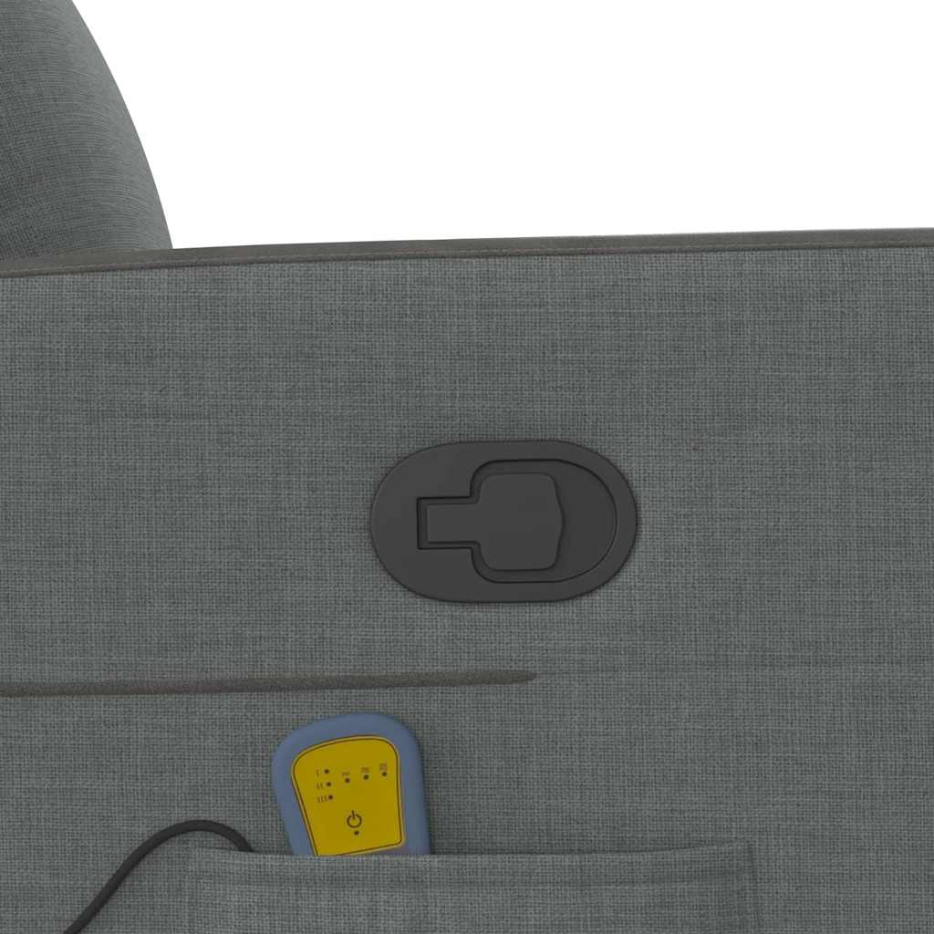 Fauteuil de massage avec aide au verticalisation en tissu gris foncé