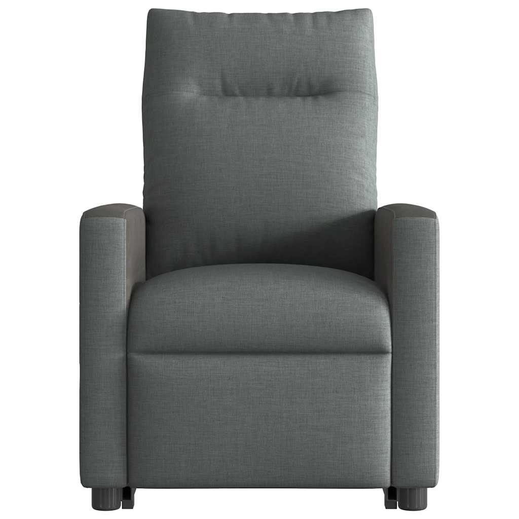 Fauteuil de massage avec aide au verticalisation en tissu gris foncé