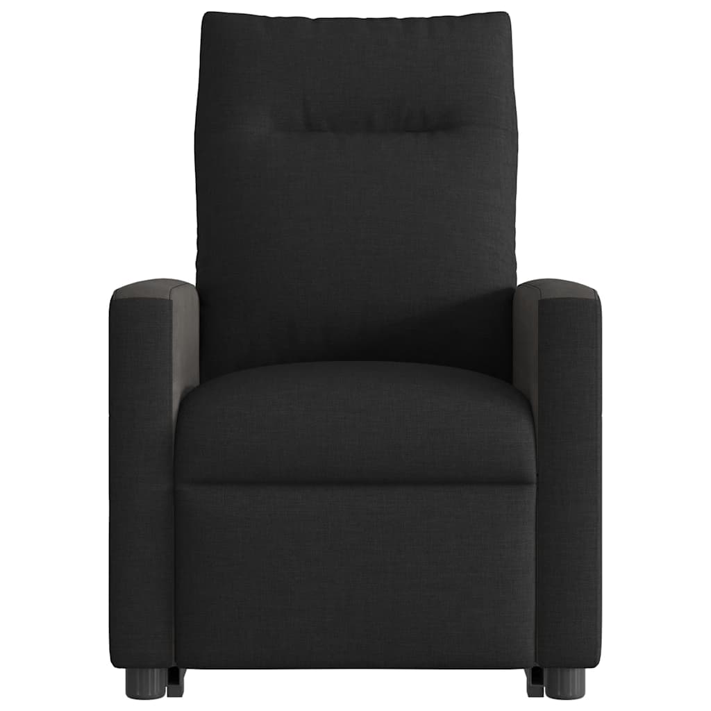 Fauteuil de massage avec aide au verticalisation en tissu noir