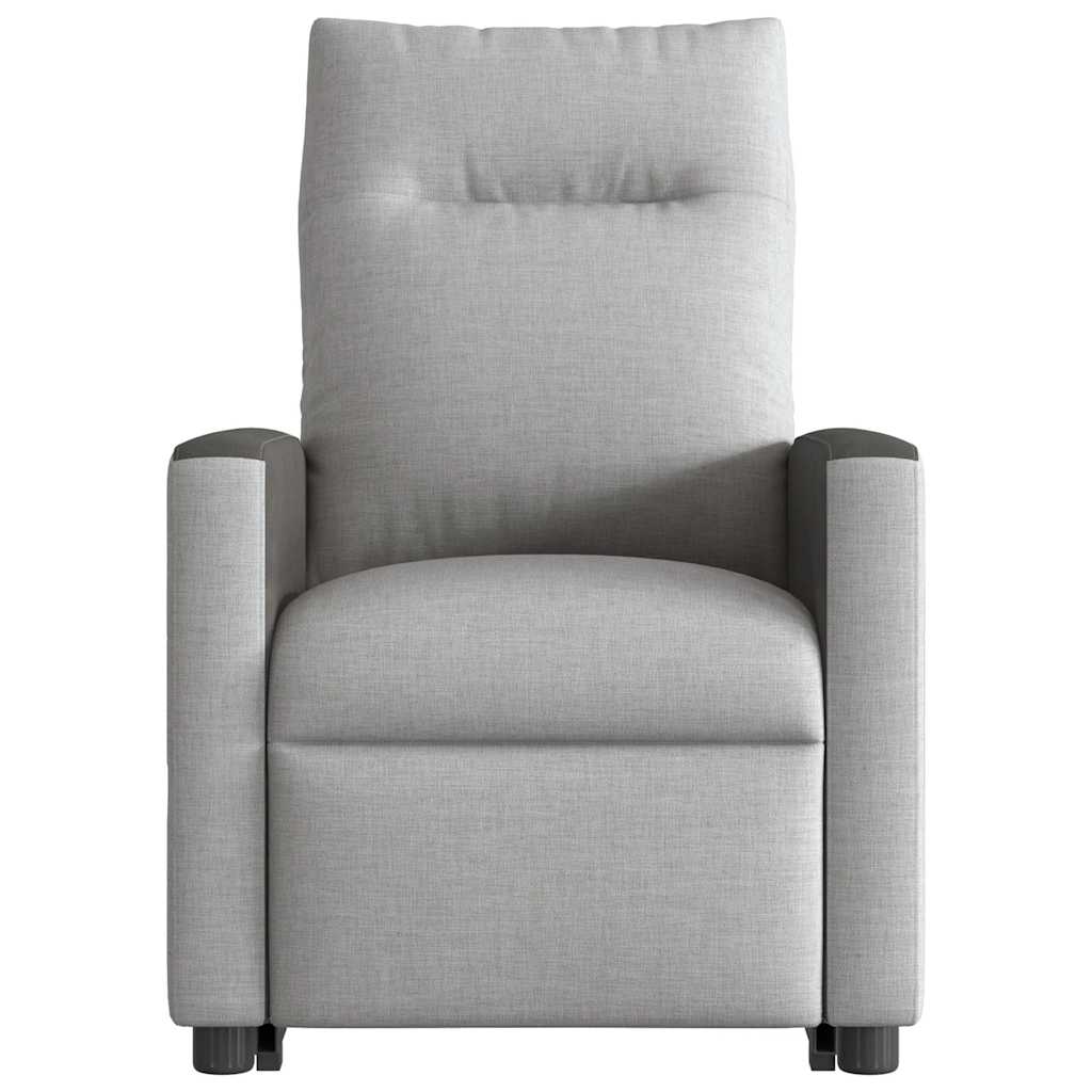 Fauteuil relax avec releveur électrique en tissu gris nuage