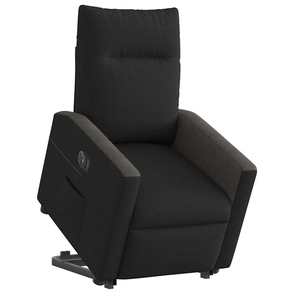 Fauteuil inclinable avec releveur électrique, tissu noir