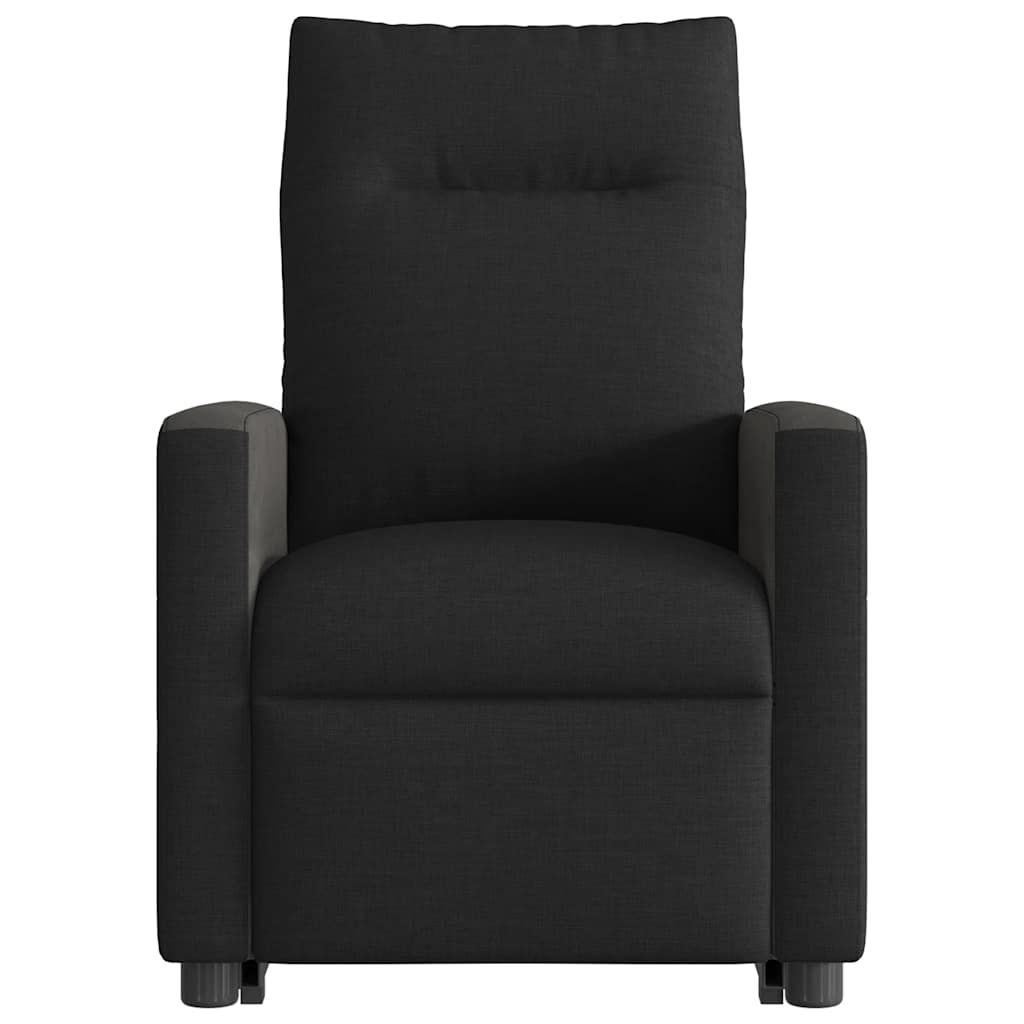 Fauteuil de massage électrique avec aide à la verticalisation, tissu noir